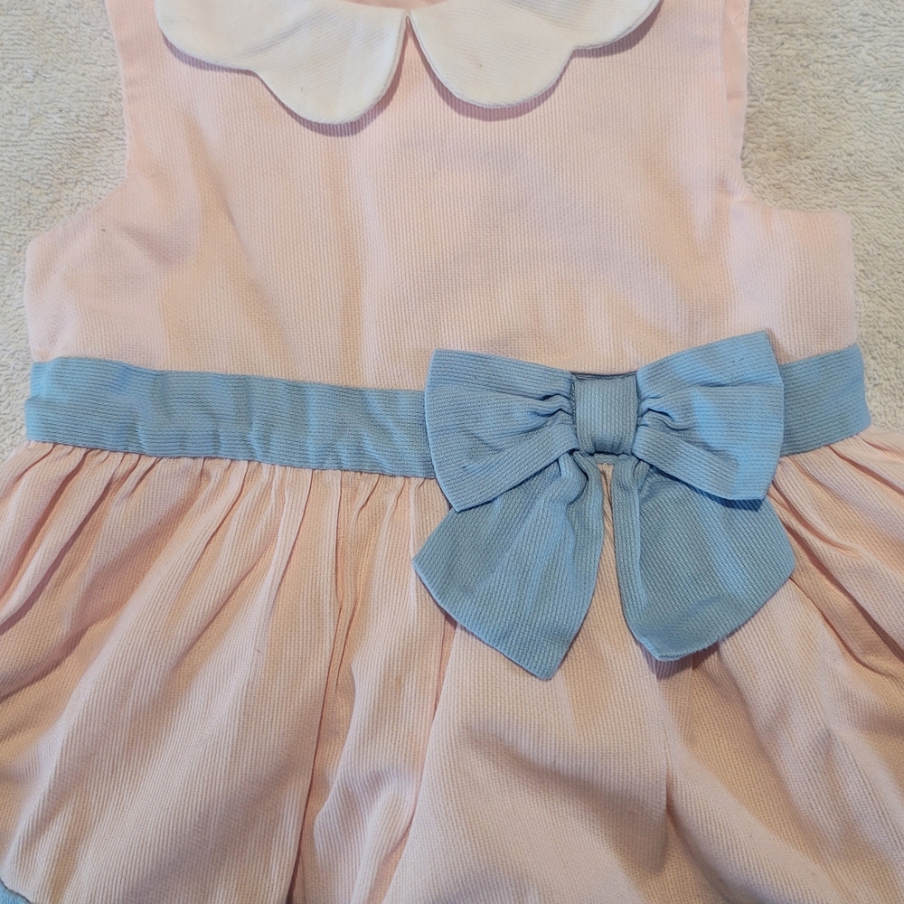 Maggie & Zoe Pink and Blue Dress with Bunny Details - Picture 2 of 5